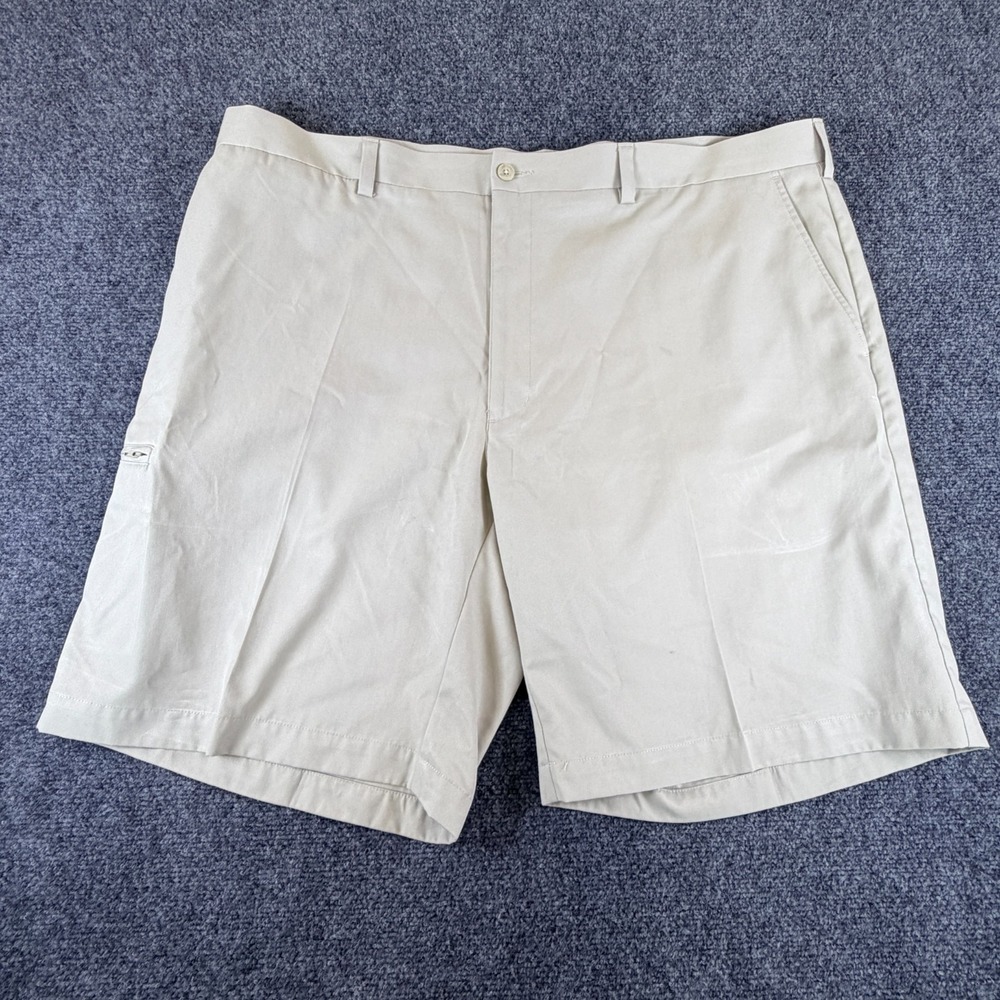 Champions Tour Chino Shorts Mens 44x10 Beige Flat Front Pockets Performance Golf